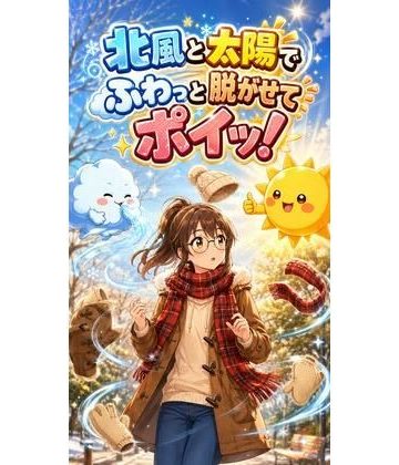 d_777806｜北風と太陽でふわっとポイッ！｜陳国際